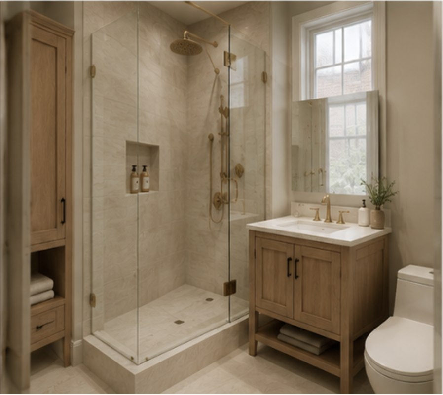 NYC Apartment Renovation — bathroom design concept
