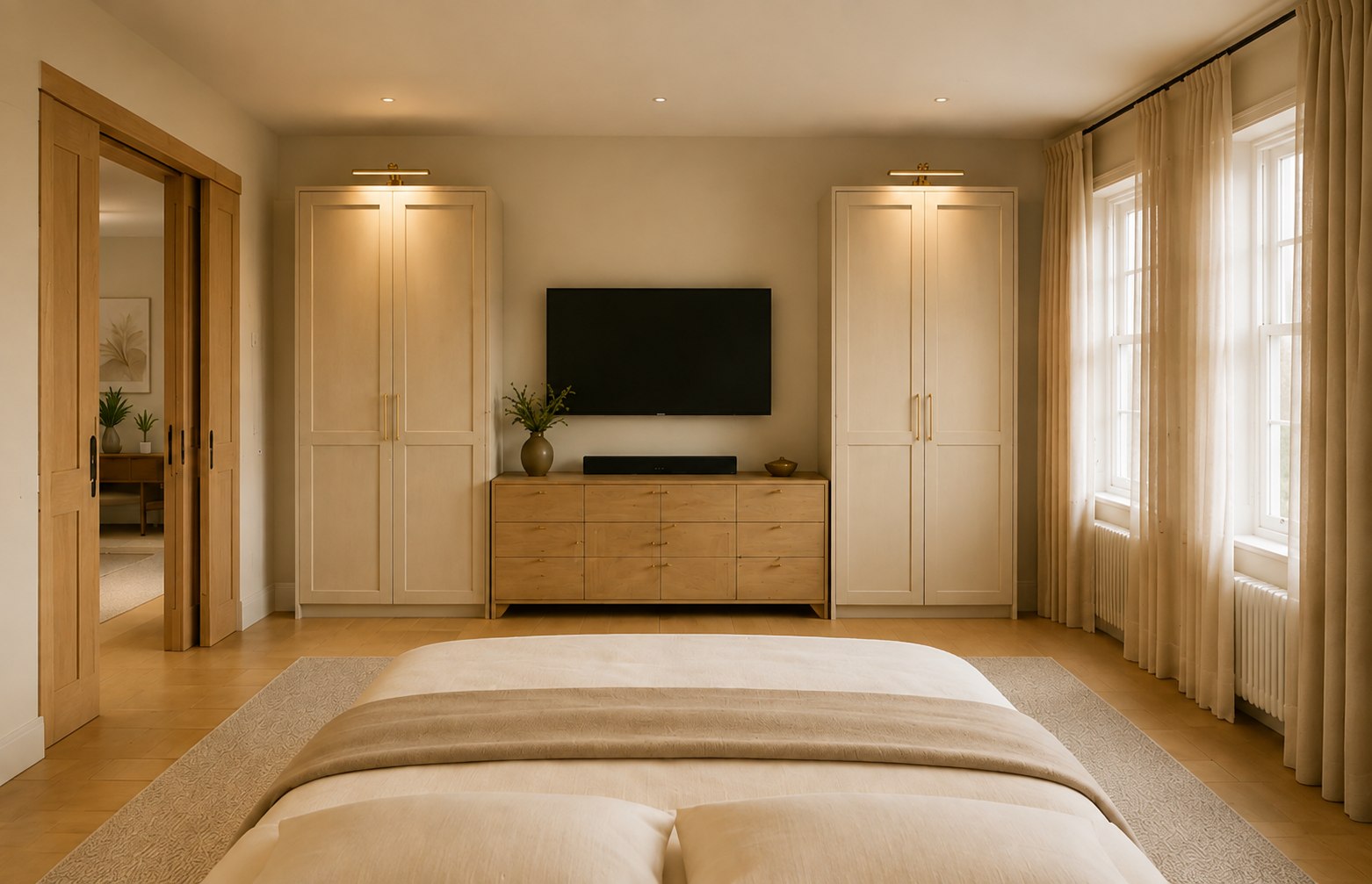NYC Apartment Renovation — primary bedroom design concept